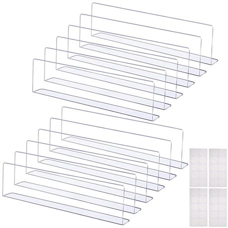 Lot de 12 bloqueurs de jouets pour meubles - 40 x 8 x 4 cm - Bloqueurs de jouets transparents - Bloqueur d'espace sous le canapé