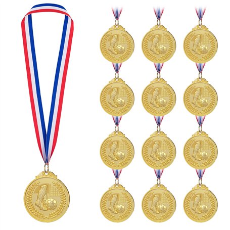 Générique 12 Pièces Football Metal Medaille: Nizirioo Médailles avec Rubans de Cou