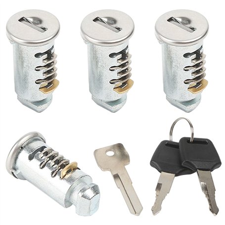 Lot de 4 cylindres de serrure pour système de porte-bagages de voiture