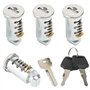 Lot de 4 cylindres de serrure pour système de porte-bagages de voiture