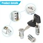 Lot de 4 cylindres de serrure pour système de porte-bagages de voiture, compatible avec les racks Thule, y compris 4 noyaux, 2 c