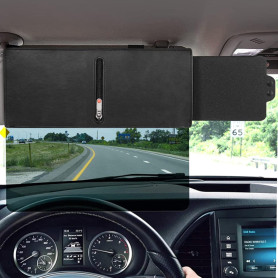 Asfrode Pare-soleil de voiture extensible, avec protection UV et anti-éblouissement, extension réglable, anti-éblouissement, pou Asfrode Pare-soleil de voiture extensible