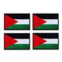 Lot de 4 écussons de drapeau palestinien tactique palestinien - Emblème national brodé - À coudre - Accessoires de bricolage - V
