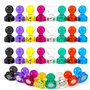 Lot de 32 aimants en plastique pour tableau blanc