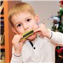 4pcs Harmonica de Bande Dessinée pour Enfants 16 Trous Double Rangée Harpe Diatonique Harmonica en Bois avec 4 Sacs de Rangement