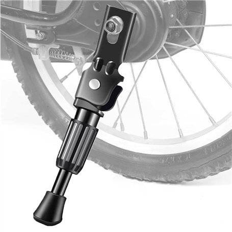 VakiReyy Bequille Velo Enfant 14 Pouces Béquilles pour Vélo Réglable Simple Côté Stand Vélo Rack pour Enfants Vélo (Noir)