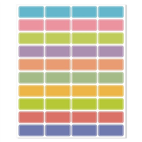 400 Pièces D'étiquettes De Codage Couleur Etiquettes Rectangulaires Autocollantes Petites Étiquettes De Déménagement Badges (10