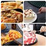 Zeaying 5 Pièces Serveur de Pizza, Pelle à Gâteau Dentelée en Acier Inoxydable, Tarte Dentelée en Acier Inoxydable, Pelle à Tart
