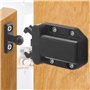 Riisoyu 12 pièces loquets à libération tactile, pince à pression pince avec 48 vis pousser à ouvrir ouverture de porte noir avec