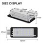 WinPower Ampoule d'éclairage de plaque d'immatriculation 18 SMD Blanc LED Sans erreur Arrière Lampe pour Laguna Espace Scenic Mo