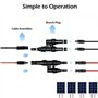 TRAMILY Lot de 2 connecteurs de branche en Y pour connexion parallèle entre panneaux solaires