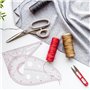 Baxcdyswe 4 Pièces Regle Couture, Règle Métrique, Transparentes Règle de Mesure de Courbe Outils de Couture en Plastique pour Le