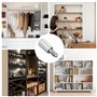 Jomdjmskes Lot de 50 Support Etagere, Taquet Etagere Support d'Étagère, Support de Plancher Invisible, Broches Cheville con Anti