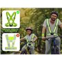 Anlising 4PCS Gilet Réfléchissant Vélo+4PCS Bracelet Réfléchissant Réglable+4PCS Brassard Reflechissant, Harnais de Reflechissan