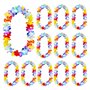 LUMOOM Lot de 12 chaînes de fleurs hawaïennes - Guirlandes décoratives hawaïennes - Guirlandes décoratives pour fête de piscine