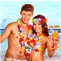 LUMOOM Lot de 12 chaînes de fleurs hawaïennes - Guirlandes décoratives hawaïennes - Guirlandes décoratives pour fête de piscine 