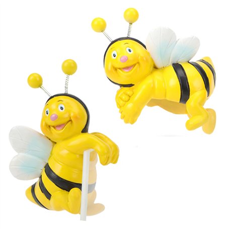 LUMOOM 2PCS Figurines d'abeille De Jardin