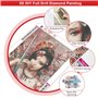 Kit de Broderie Diamant 5D DIY, Peinture par numéros pour Adultes, Fille Japonaise en Strass, Broderie au Point de Croix, Arts c