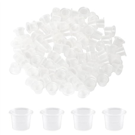 TRKETK 300 Pièces Tattoo Ink Caps 12mm Capuchon d'Encre de Tatouage en Plastique Petit Récipient Créatif À Encre pour Encre de T