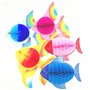 DUGYIRS 14 Pièces Découpes de Papier Nid D'abeille de Poissons Tropicaux Sous La Plage de La Mer Décorations Suspendues à Thème 