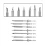 Fer à Souder En Acier Inoxydable Mini Remplacement De Bouts De Fer à Souder Panne Rechange Solder Portable TS100(7pcs Pannes à S