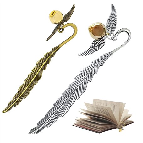 Marque Page Metal En Feuille Deux Pièces Or Et Argent Thème Magique Accessoires Lecture Cadeau Pour Lecteurs Et Amateurs De Livr