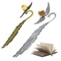 Marque Page Metal En Feuille Deux Pièces Or Et Argent Thème Magique Accessoires Lecture Cadeau Pour Lecteurs Et Amateurs De Livr