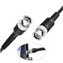 Cleqee - Lot de câbles de test BNC - Sondes d'oscilloscope BNC vers crocodile crocodile crocodile BNC vers minigrabber - Clips B