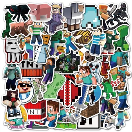 50 pcs Autocollants Stickers en vinyle imperméables pour ordinateur portable