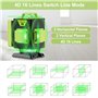 16 Lignes Vert Laser Chantier Professionnel pour la Construction et l'Accrochage de Photos
