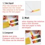 IZyufan 320 Pièces Bandelette pH, 1-14 Papier Bandelette Test pH avec Carte de Contrôle, Papier Indicateur Universel