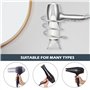 Porte Sèche Cheveux Support,Porte Sèche Cheveux Forme de Spirale,Support sèche Cheveux,Mural en Aluminium Support de Câble pour 