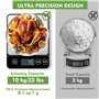 GIBOHOM Balance de Cuisine Électronique, 10 kg Balance Alimentaire de Haute Précision 1 g/0,1 oz avec Écran LCD et Fonction Tare