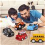 RuiDaXiang Métal Pull Back Voiture, 8 Pcs Ensemble de Mini Voiture Moulée sous Pression, Coche de Policía ...Enfants Jouets Fric