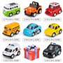 RuiDaXiang Métal Pull Back Voiture, 8 Pcs Ensemble de Mini Voiture Moulée sous Pression, Coche de Policía ...Enfants Jouets Fric