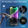 ALEECYN [2+2 Pièces] 2Pcs Verre Trempé Anti-espion pour iPhone 14 Plus et 2Pcs Caméra Arrière Protecteur, Protection D'écran Ant
