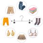 Cintres à Pantaloon,Cintres à Jupes 10 pièces 42cm Grand Métal Cintres Antidérapant Cintres avec Ajustement Grip Metal pour Jupe