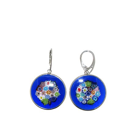 Venetiaurum - Boucles d'oreilles Murrina pour femme en verre original de Murano et argent 925 - Fabriqué en Italie certifié