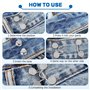 Lot de 8 Bouton Jean Clipsable Ajustable, Serre Taille pour Jean, 2 Style Boucle en Jeans Clipsable, Boutons de Pantalon Amovibl