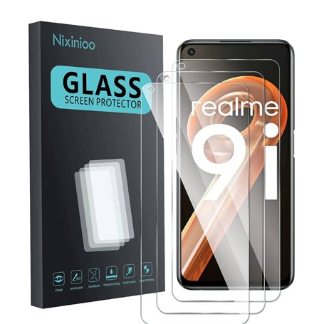 Nixinioo [3 Pièces] Verre Trempé Film Protection écran pour Realme 9i
