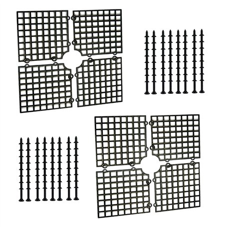 duozoanz Grille Protection Pot Fleurs Cache - Découpables Protecteur Aavec Piquets pour L'Intérieur et L'Extérieur Protéger Les