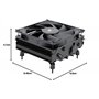 Thermalright AXP90-X47 Refroidisseur d'air CPU à profil bas noir avec ventilateur PWM TL-9015B de 90 mm, 4 caloducs, hauteur 47