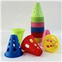 FEIBAMAOYI Cônes de Slalom,50 Pièces cônes entraînement coloré, Patinage Multicolore Pile Obstacle,pour Sport, Cone de marquage 