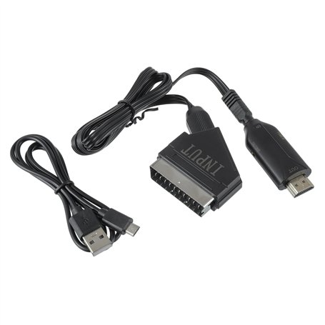 HUAREW Adaptateur Scart vers HDMI avec câble HDMI