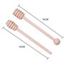 Zhongtou 2 Pièces Cuillere a Miel en Bois avec 16 cm de Long Manche en Bois Cuillère à Miel Barre d'agitation pour Pot Distribut