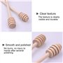 Zhongtou 2 Pièces Cuillere a Miel en Bois avec 16 cm de Long Manche en Bois Cuillère à Miel Barre d'agitation pour Pot Distribut