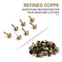50pcs Rivets Goujon Clou, Rivets pour Cuir Sac à Main, Rivets Goujon Cône Pieds pour Décoration et Réparation d'Artisanat de Cui