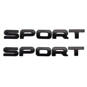 Lot de 2 emblèmes 3D en métal pour coffre de voiture - Noir
