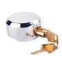 Kit de Moraillon pour Cadenas de Sécurité, Cadenas en Acier Chromé Très Résistant avec Base en Acier de 73 mm, Cadenas et Morail