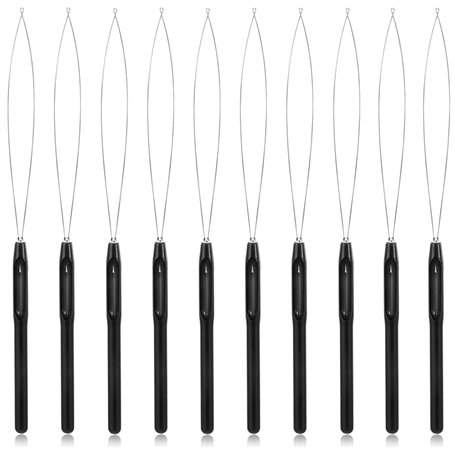 10 Pièces aiguilles pour extensions de cheveux